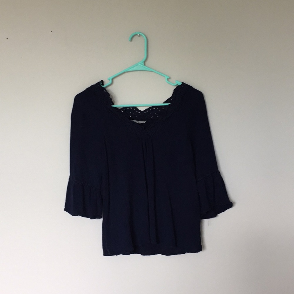 Wide V-Neck Blouse